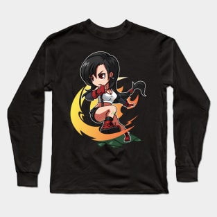 Tifa Flaming Kick Long Sleeve T-Shirt